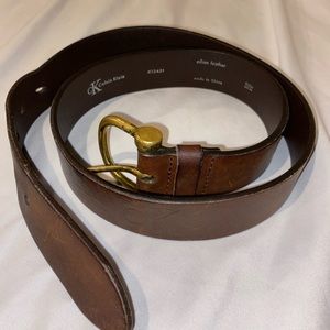 CALVIN   KLEIN BROWN LEATHER BELT